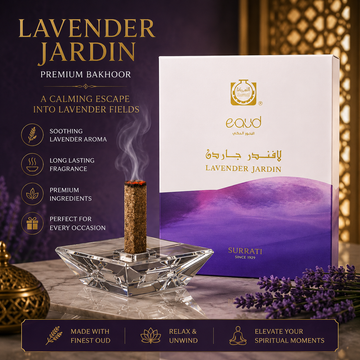 Surrati Bakhoor E-Oud Stick  Lavender  Jardin  with Stand 16 Sticks |  Made in Saudi Arabia