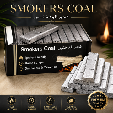 Smokers Coal Charcoal Usage for Bakhoor , Shesha,  Hookah – Fast Igniting, Long Burning & Odorless  20 Strips 3 Cubes in each |  60 Cubes