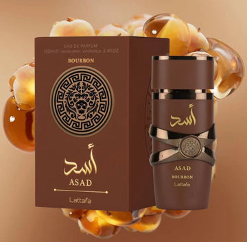 Lattafa Asad Bourbon EDP 100ml – Long Lasting Warm Spicy Sweet Men's Luxury Perfume